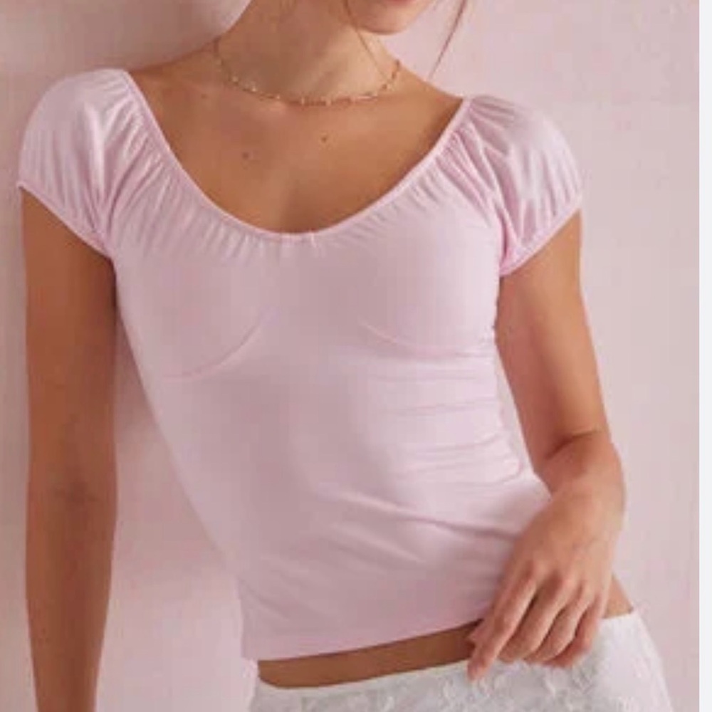 Pacsun Beverly and Beck Daisy Corset top in pink. Size Small